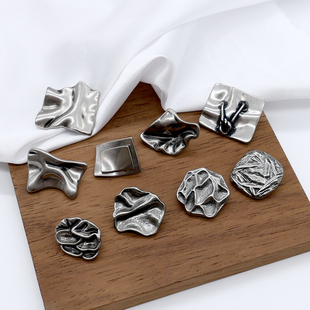 复古做旧异性古银色金属纽扣百搭上衣开衫西装风衣大衣外套扣子