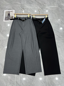 欧货正版 24秋季新品西装阔腿裤高腰显瘦直筒休闲裤拖地裤子2703