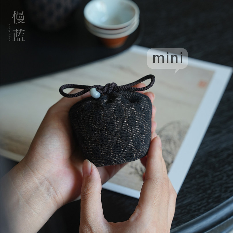 慢蓝仕覆袋主人杯便携茶具收纳袋图片