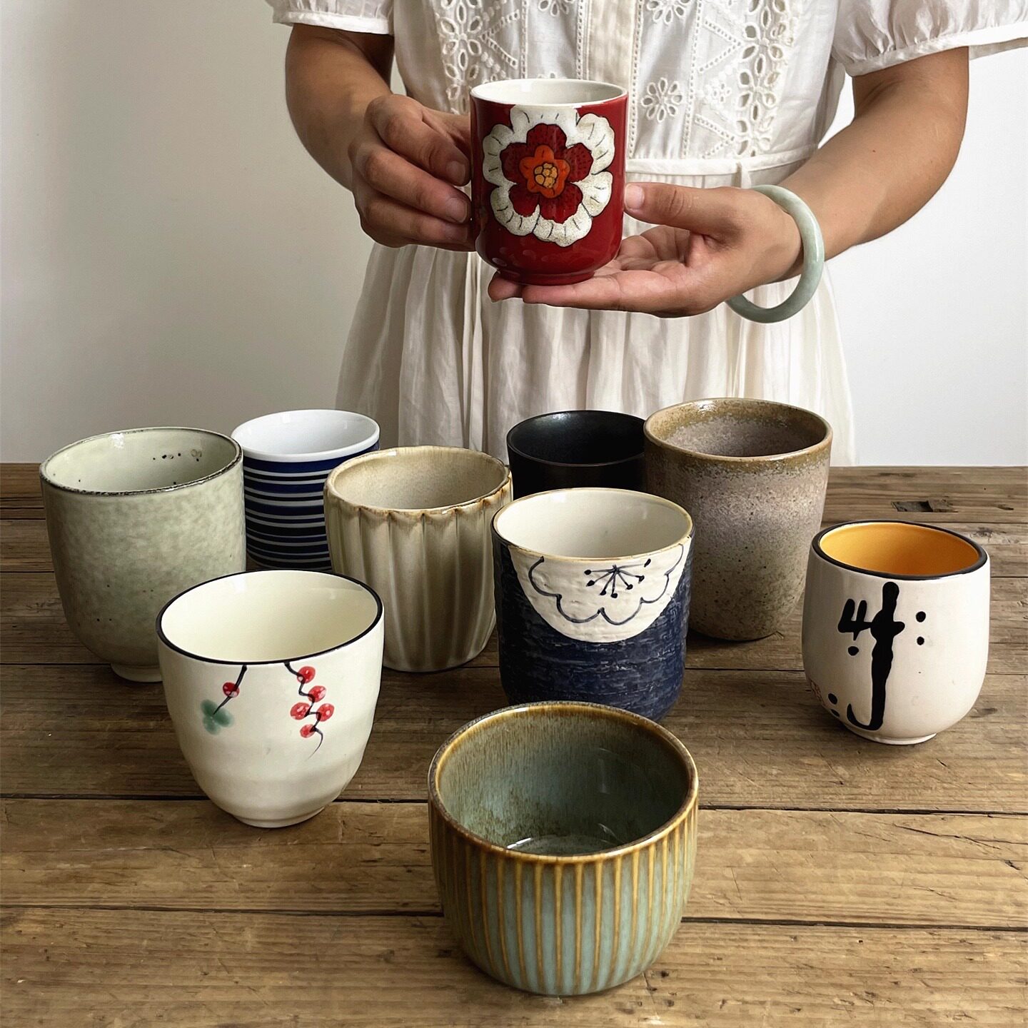 创意日韩式窑变釉陶瓷手绘杯茶水杯牛奶咖啡杯无把杯微波炉陶瓷杯