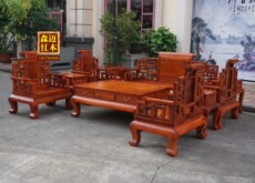 товар из китая 缅甸花梨红木沙发 十件套沙发 大果紫檀沙发