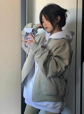 飞5行员棒古服小众情侣夹2JHC02女套新款美式街克头覆外LAD球秋冬