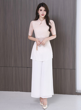 团购优惠高端中式足浴技师工作服