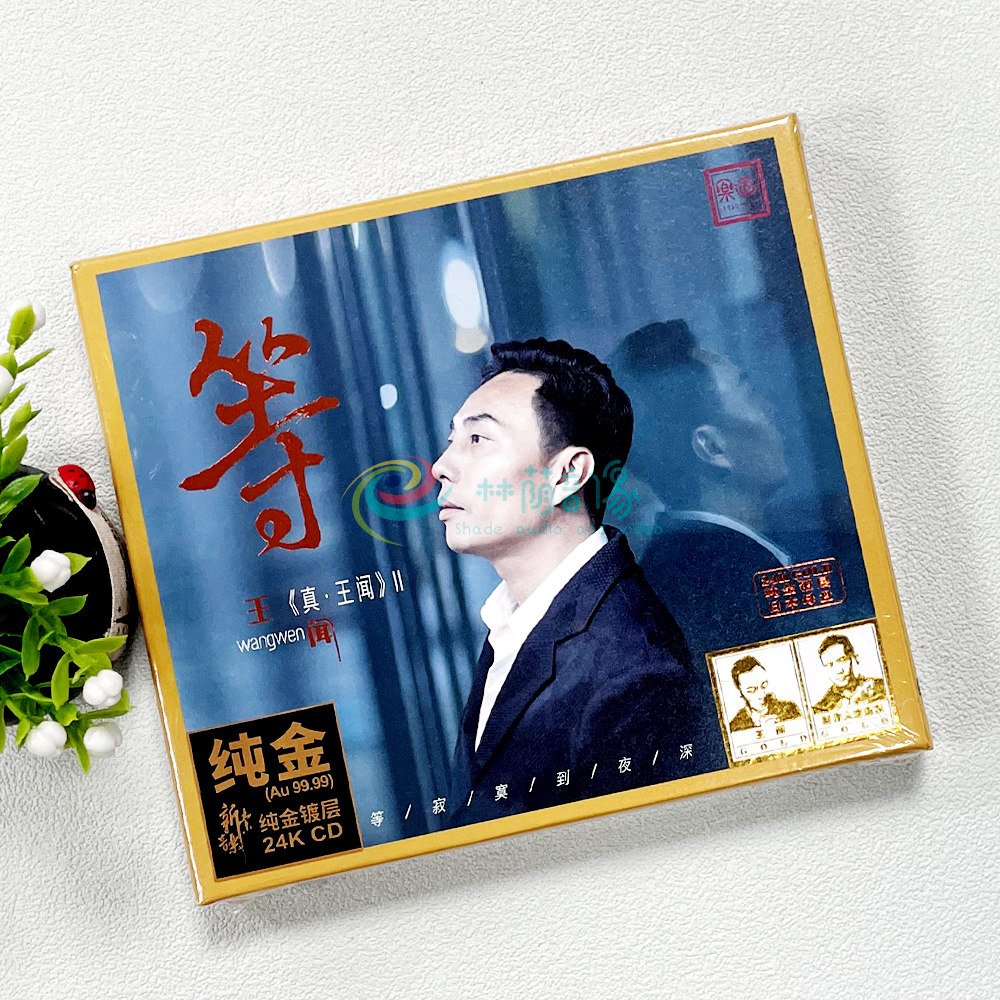 正版 限量头版王闻《等·王闻》24K金碟高品质人声试音碟发烧CD碟