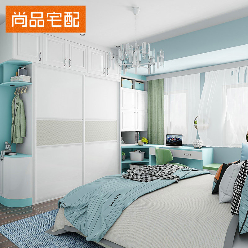 尚品宅配现代简约卧房家具定制整体推拉门衣柜储物柜强收纳大衣柜|ruв категории весь дом настройки, весь гардероб, гардероб - от Buy2taobao.com для оказания профессиональной услуги покупки агента Taobao