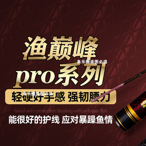 长洪渔乐坊新品渔巅峰Pro超轻竞技鱼竿休闲杆可博大物杆综合钓竿
