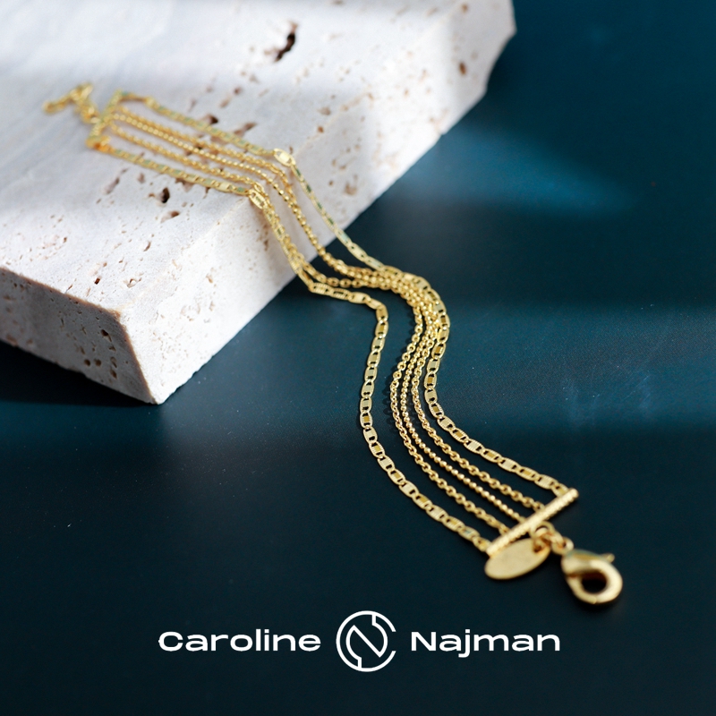 巴黎Caroline Najman代购BYZANCE拜占庭复古链条流苏气质耳钉手链