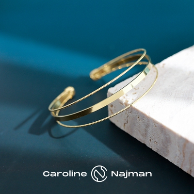 巴黎Caroline Najman正品代购DISCO法式简约时尚三层粗细组合手镯