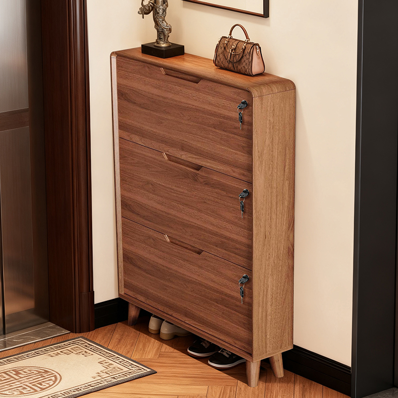 带锁超薄款鞋柜家用门口入户楼道翻斗玄关柜简易收纳鞋架2025爆款