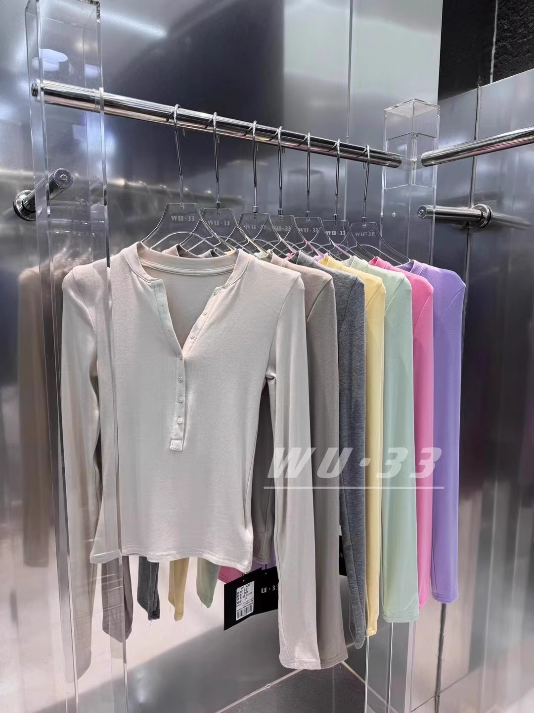 基础款百搭修身显瘦糖果色打底衫