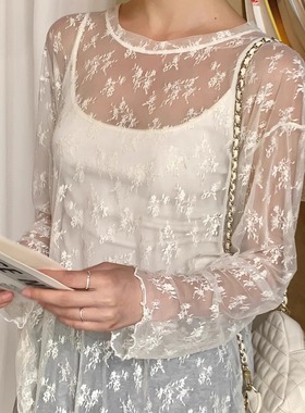 门青线下专柜新款时髦精蕾丝衫D178