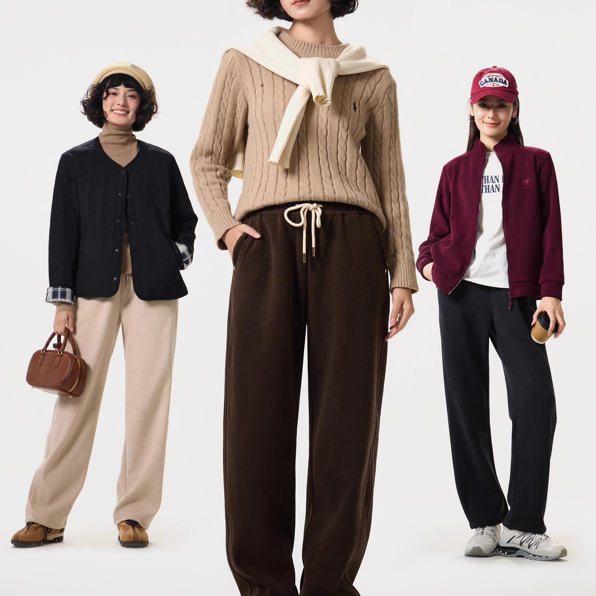 她炽实体店新款小糯米百搭女士暖绵绵裤子2573-1