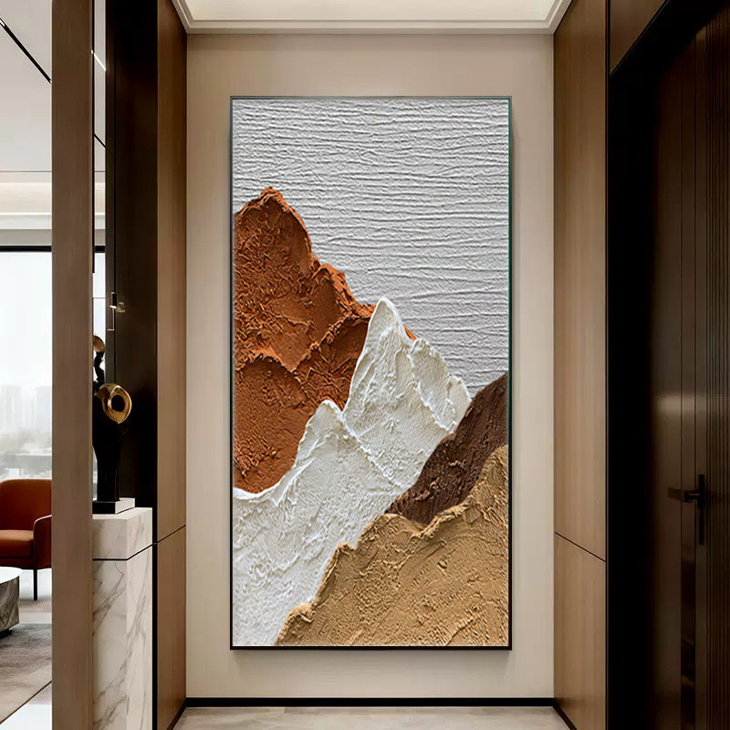 厚肌理抽象手绘油画立体走廊大幅沙发落地画背景墙装饰画玄关挂画