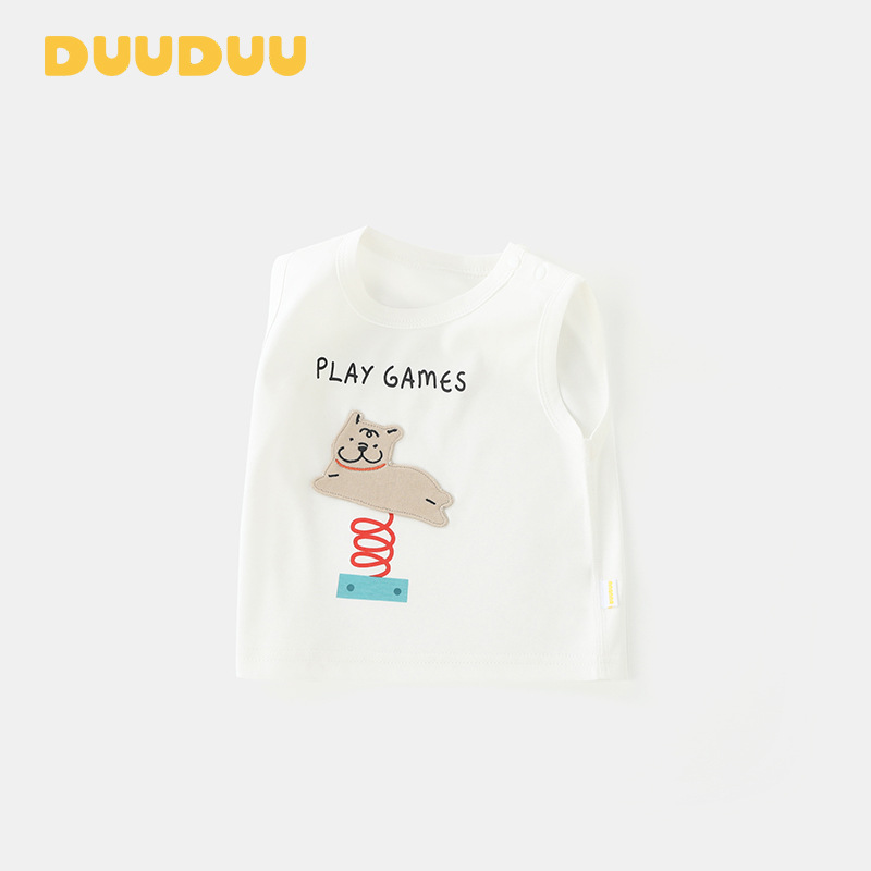 DUUDUU卡通2025凉感韩式风宝宝背心婴幼儿服装潮男童夏季薄款