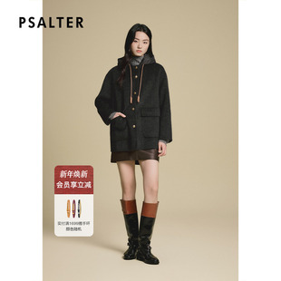 诗篇专选可拆卸羽绒帽廓形大衣羊毛呢外套2025冬季 新款