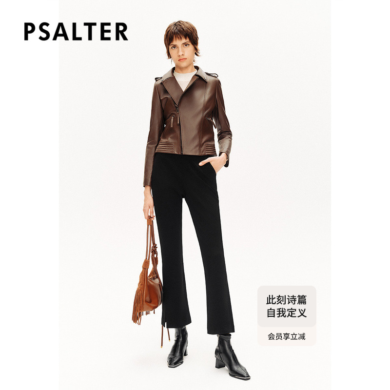 【头层绵羊皮】诗篇专选酷飒机车风短款羊皮夹克外套皮衣秋款