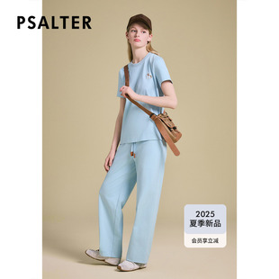 PSALTER诗篇运动大方宽松刺绣logo针织平纹短袖 T恤衫 2025夏季 新款