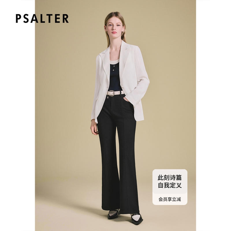 PSALTER诗篇气质职业通勤款纯色一粒扣休闲西装外套2025夏季新款