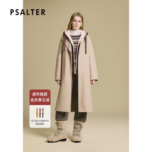 新款 PSALTER诗篇收腰H型翻领连身袖 双面呢羊绒大衣2025冬季