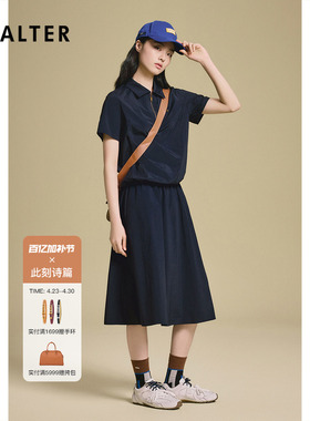 诗篇专选半拉链翻领弹力修身短袖polo衫T恤女上衣夏款
