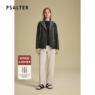 诗篇专选桑蚕丝填充连帽宽松绵羊皮皮羽绒外套2025秋季 新款