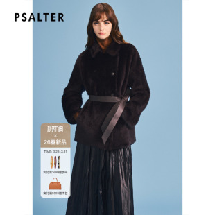 新款 诗篇专选皮毛一体暖奢微宽松中长款 大衣外套2026春季