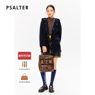 【羊毛混纺】PSALTER诗篇年轻学院感连帽大衣毛呢外套冬款