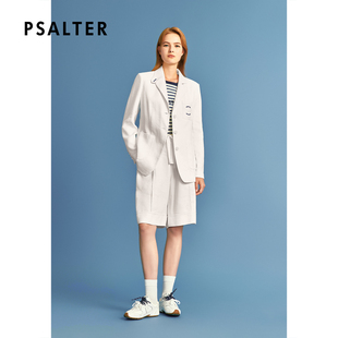 PSALTER诗篇法式通勤气质本白翻领西装亚麻女外套2026秋季新款