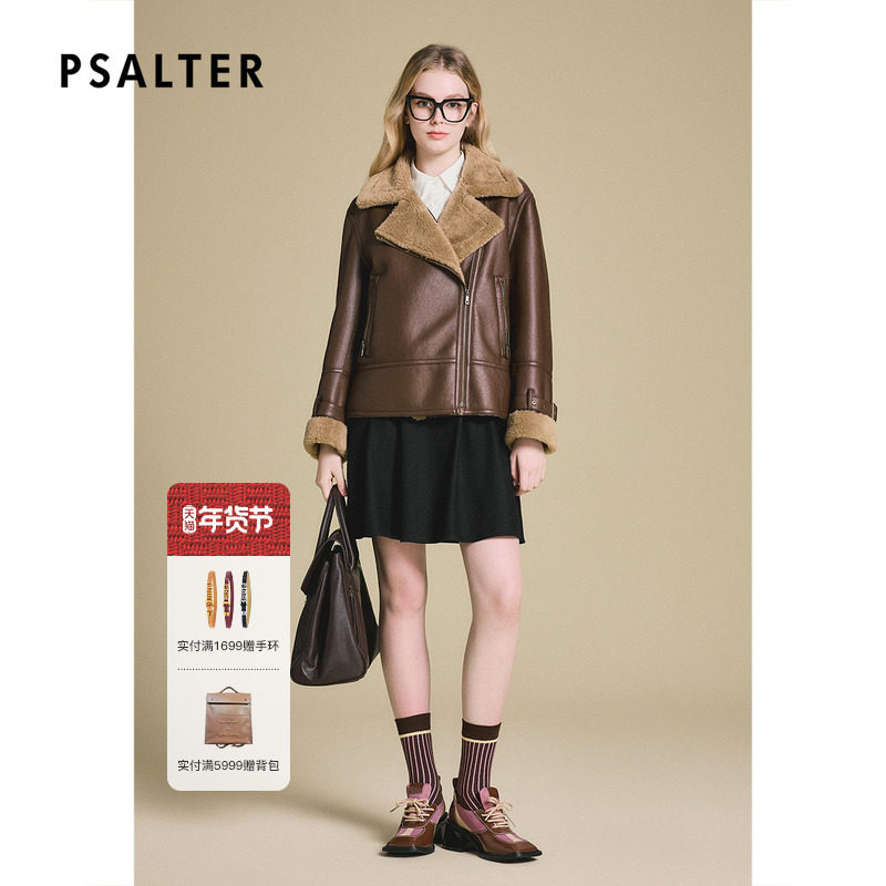 诗篇专选羊毛大翻领复古酷飒机车风羊羔毛外套冬款,女装/女士精品,皮草,淘宝优惠券,粉丝福利购,淘宝优惠卷