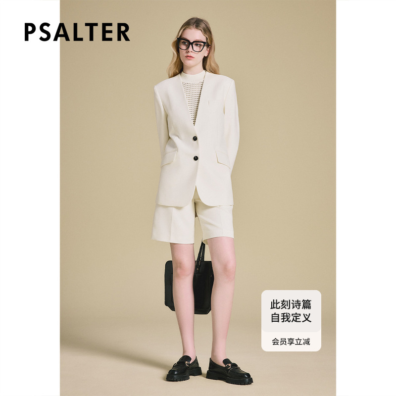 PSALTER诗篇无领通勤职场高级感百搭西装外套女上衣2025春新款