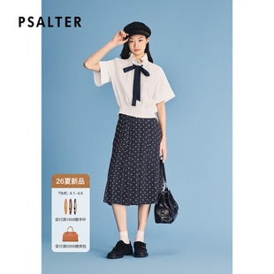 PSALTER诗篇复古波点印花百褶半身裙2026夏季 新款