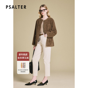 诗篇专选羊毛颗粒绒简约圆领减龄学院风羊羔毛外套冬款