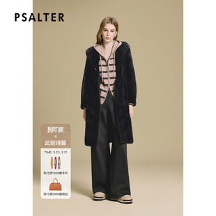 款 PSALTER诗篇连帽一体长款 水貂大衣皮草2025冬季