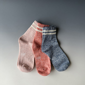 秋冬季 纯色羊毛袜女袜中筒袜简约休闲百搭款 亲肤保暖袜子女外贸