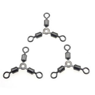 美式钓鱼三叉O型环金属三向八字转环路亚连接器8字连接环钓鱼配件