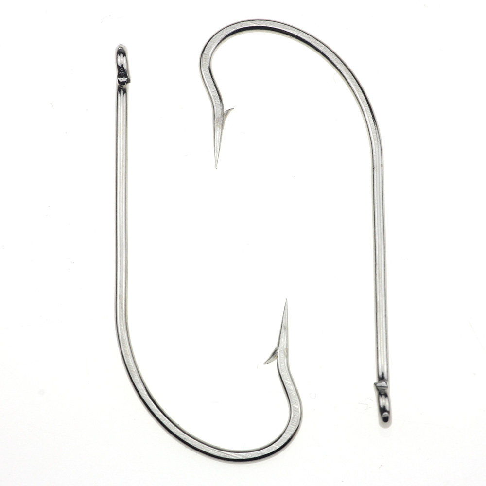 海马钩长柄钩管付带圈海钓鱼钩手丝钩鲳鱼鲈鱼钩红油钩海钓钓底钩