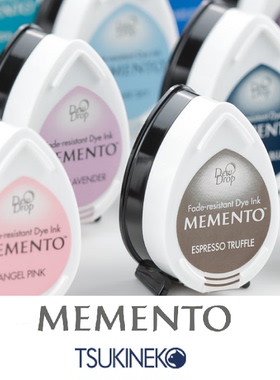 [MD水性染料]日本月猫Tsukineko水滴艺术迷你印台MEMENTO速干四联