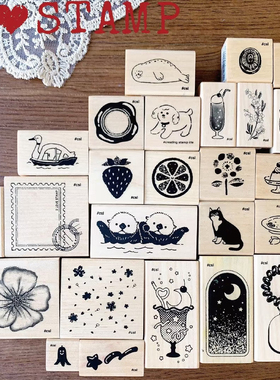 童颜KODOMO NO KAO 木头印章N I LOVE STAMP我爱系列新品星月冰沙