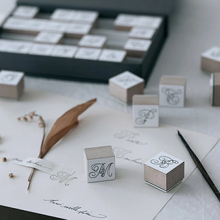 日本Clover Anano可乐安娜洛铃兰字母印章描线笔纸夹铜尺剪刀挂链