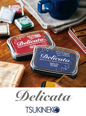 [DE水性颜料]Tsukineko月猫Delicata多用金属闪光印台泥手帐账DIY