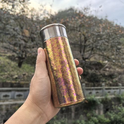 260ml内外纯钛蘑菇杯户外便携迷你口袋杯保温保冷杯焖泡茶喝水杯
