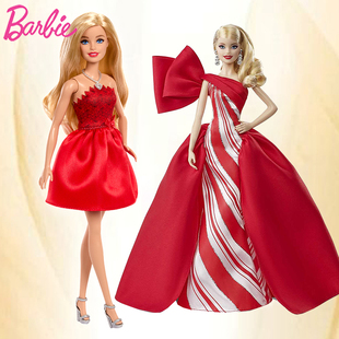 Barbie芭比娃娃 美泰80周年纪念娃娃女孩换装穿搭玩具过家家礼物