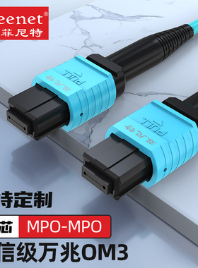 菲尼特 MPO-MPO 8芯OM3多模万兆中心机房光纤12芯OM4预端接跳线LSZH阻燃4条包邮