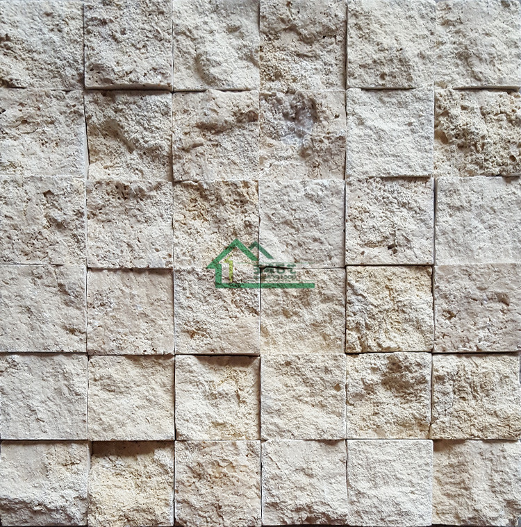 天然大理石材马赛克立体文化石电视背景墙 米黄洞石断面内外墙砖