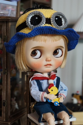【现货包邮】blythe小布小黄人毛线帽
