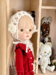 【现货】蓝豆豆josh愚蠢王子bjd6分娃用马海毛线花花发带