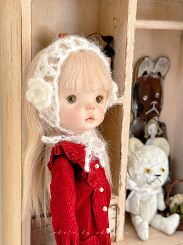 【现货】蓝豆豆josh愚蠢王子bjd6分娃用马海毛线花花发带