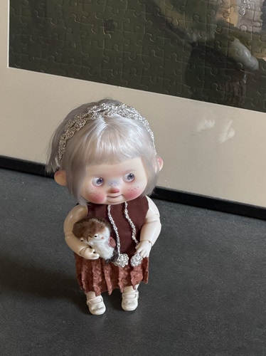 【现货】蓝豆豆josh愚蠢王子bjd6分娃用银丝线花花发带