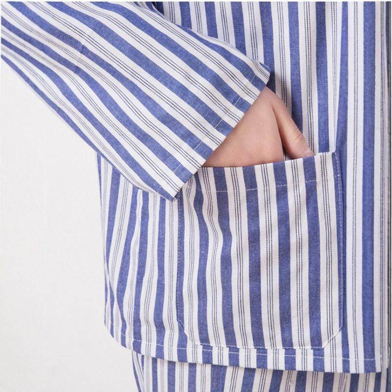 包邮全棉长袖病号服病员服男女蓝色纯棉布料睡衣卧床病人分体套装
