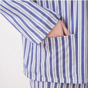 病号服病员服男女蓝色纯棉布料睡衣卧床病人分体套装 全棉长袖 包邮